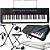 Kit Teclado Queens Max 61 Teclas Fonte + Capa Banco Suporte - Imagem 2