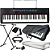 Kit Teclado Queens Max 61 Teclas Com Fonte + Capa + Suporte - Imagem 1