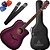 Kit Violão Hofma Dreadnought Premium Hmp350 Stvs Violeta - Imagem 1