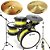 Kit Bateria Completa Infantil Acústica Pop Kids Amarela Luen - Imagem 1