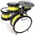 Kit Bateria Completa Infantil Acústica Pop Kids Amarela Luen - Imagem 5