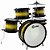 Kit Bateria Acústica Infantil Pop Kids Completa Amarela Luen - Imagem 5