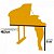 Mini Piano Infantil de Cauda Turbinho 30 Branco - Imagem 3