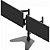 Suporte 2 Monitores 10" a 27" Triarticulado c/ Base SMD-1027-B AVATRON - Imagem 2