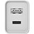 Carregador USB Tipo C + USB 2.1A W124 Branco ELG - Imagem 4
