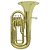 Bombardino Euphonium 4 Pistos Ep 240 Laqueado Dourado Com Case New York - Imagem 1