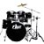 Bateria Acústica 3t Preto Ny-f1rst Drums - Imagem 1