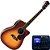 Violão Elétrico Aço Michael Folk Vm925dt Vs Vintage Sunburst - Imagem 2