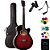 Violão Giannini Mini-Jumbo GSF1D Brown Red Burst + KIT2CI - Imagem 1