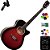 Violão Giannini Mini-Jumbo GSF1D Brown Red Burst + KIT7 - Imagem 1
