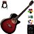 Violão Giannini Mini-Jumbo GSF1D Brown Red Burst + KIT8 - Imagem 1