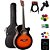 Violão Giannini Mini-Jumbo GSF1D 3 Tons Sunburst + KIT4I - Imagem 2