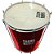 Surdo Madeira Samba Music 60x20 Vermelho Pele Animal - Imagem 3