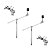 2 extensores girafa com clamp para pedestal - torelli TA160 - Imagem 1