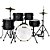 Bateria Rmv Rock Star Preto Bumbo De 20 + Pratos + Baquetas - Imagem 1