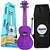 Ukulele Akahai Ghost Soprano Acústico Hawaii Black Berry Transparente - Imagem 3