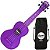 Ukulele Akahai Ghost Soprano Acústico Hawaii Black Berry Transparente - Imagem 1