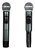 Microfone Sem Fio de Mao Duplo Uhf Multi frequência Dx-3058 Devox - Imagem 2