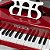 Piano Infantil Mini de Cauda Turbinho 30 Vermelho - Imagem 2