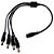 Cabo Rabicho Extensor Conector P4 01 Entrada e 4 Saídas - Imagem 1
