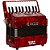 Acordeon Eagle 8 Baixos 22 Teclas EGA 8 PRD Vermelho C/ Case - Imagem 1