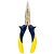 Alicate Bico Reto Niquelado 6" Amarelo/Azul BRASFORT - Imagem 1