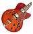 Guitarra Semi Acústica Waldman Hollow Body GHJ220Q HB Honey Burst - Imagem 3