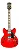 Guitarra Semi Acústica Waldman Semi Hollow GHO100 RD Vermelho - Imagem 3