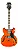 Guitarra Semi Acústica Waldman Semi Hollow GHO110 OR Laranja - Imagem 5
