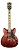 Guitarra Semi Acústica Waldman Semi Hollow GHO190 RDM Red Mahogany - Imagem 5