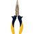 Alicate Bico Reto Polido 6" Amarelo/Azul BRASFORT - Imagem 1
