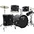 Bateria Acústica 2t Pr Sp Black Sparkle Preta Com Banco Ny F1rst - Imagem 1