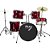 Bateria Acústica 2t Cromada Vermelho Com Banco Ny-f1rst - Imagem 2