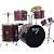 Bateria Acústica 2t Pr Sp Wine Sparkle Vinho Com Banco Ny F1rst - Imagem 1