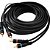 Cabo 2 RCA Macho x 2 RCA Macho Com Fio Terra 5m Preto Storm - Imagem 1