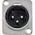 Conector XLR Macho Painel 3 Pólos Niquelado HX048M HYX - PCT / 2 - Imagem 2