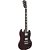 Guitarra Elétrica Sg De Madeira Maciça Thomaz Teg 340 Vinho - Imagem 3