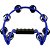 Pandeiro Meia Lua 22cm 40070 Luen Azul - Imagem 2