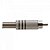 Plug RCA Niquelado Com Mola 3FX 5,8mm Preto Genérico - Imagem 1