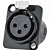 Conector XLR Fêmea Painel 3 Pólos Niquelado HX049F Preto HYX - PCT / 2 - Imagem 3