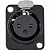 Conector XLR Fêmea Painel 3 Pólos Niquelado HX049F Preto HYX - PCT / 2 - Imagem 2