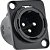 Conector XLR Macho Painel 3 Pólos Niquelado HX049M Preto HYX - PCT / 2 - Imagem 3