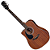Violão Eletroacústico Canhoto Hofma Folk Aço HMF250 STNT LH - Imagem 1
