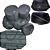 Kit Capa Bag Bateria 6 Peças Nylon Acolchoada Bumbo 22" - Imagem 1