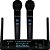 Microfone Duplo Sem Fio Leson LS902 Digital Preto - Qualidade de Som Profissional e Conexão Estável - Imagem 1