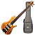 Contrabaixo 5 Cordas Ativo Cort A5 Plus SC AOP com Captadores Bartolini Tampo em Poplar Burl e Case - Imagem 1
