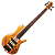 Contrabaixo 5 Cordas Ativo Cort A5 Plus SC AOP com Captadores Bartolini Tampo em Poplar Burl e Case - Imagem 2