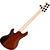 Contrabaixo Cort GB-Fusion 5 ABB Antique Brown Burst com Tampo Spalted Maple com Bag - Imagem 2