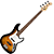 Contrabaixo Cort GB24JJ 2 Tone Burst 4 Cordas Jazz Bass Passivo - Imagem 1