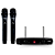 Sistema de Microfone Sem Fio Duplo Devox DX-158 VHF com 2 Canais - Imagem 1